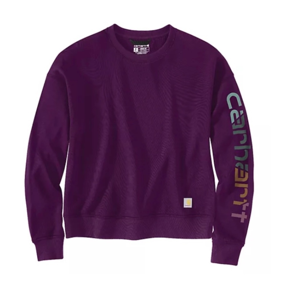 Carhartt Women's Tencel Logo Sleeve Graphic Work Sweatshirt